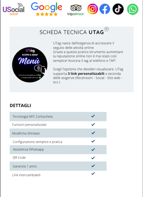 UTAG - MENU'